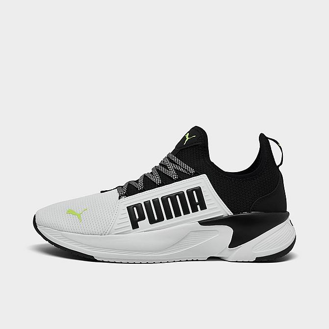 Right view of Men's Puma Softride Premier Slip-On Casual Shoes in Puma White/Puma Black Click to zoom