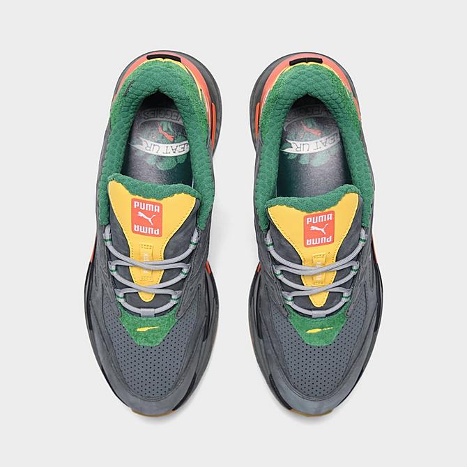 Back view of Men's Puma RS-Fast Eat UR Veggies Casual Shoes in Dark Shadow/Nasturtium Click to zoom