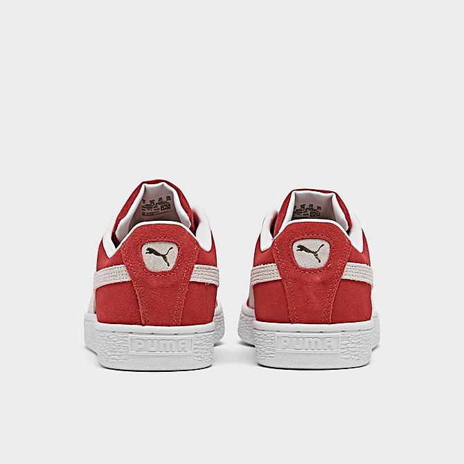 Left view of Big Kids' Puma Suede 21 Casual Shoes in Red/White/Egret Click to zoom