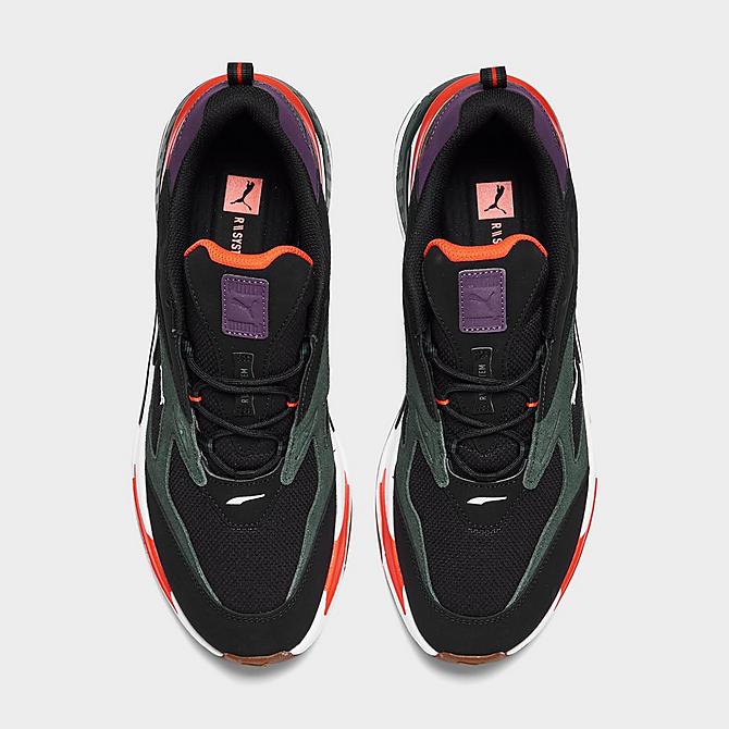 Back view of Men's Puma RS-Fast Buck Casual Shoes in Puma Black/Green Gables/White Click to zoom