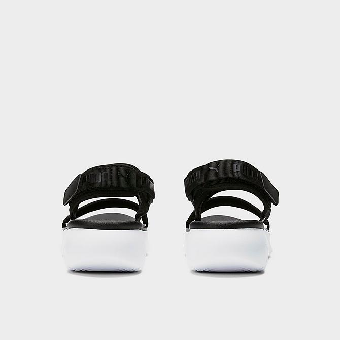 Left view of Women's Puma Sportie Sandals in Puma Black/Puma White Click to zoom