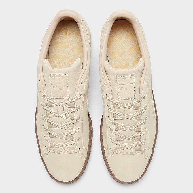 Back view of Puma Suede Gum Casual Shoes in Cream/Gum Click to zoom