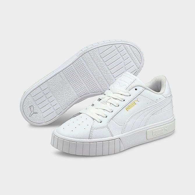 Big Kids Cali Star Casual Shoes in White/ White Size 5.0 Leather Finish Line Shoes Flat Shoes Casual Shoes 