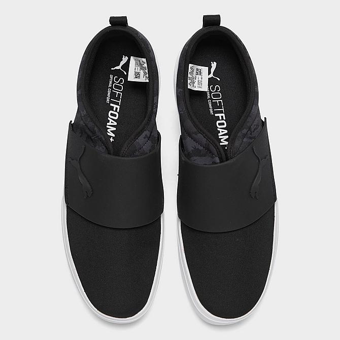 Back view of Men's Puma El Rey II Camo Slip-On Casual Shoes in Puma Black/Asphalt Click to zoom