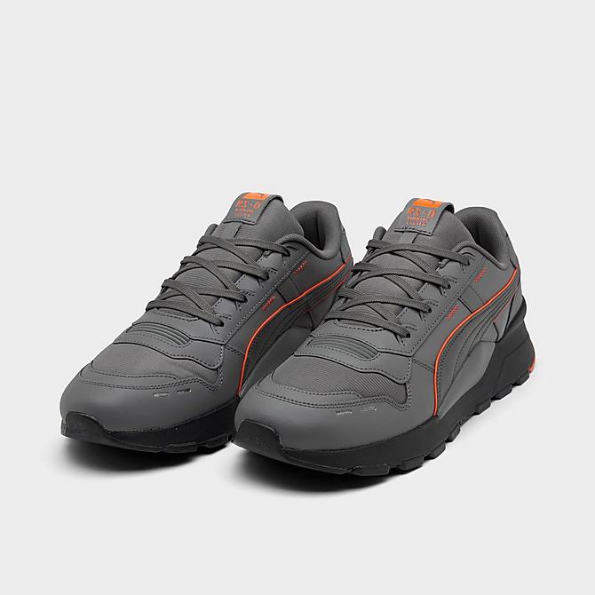 Three Quarter view of Men's Puma RS 2.0 Casual Shoes in Castlerock/Dark Shadow/Firecracker Click to zoom