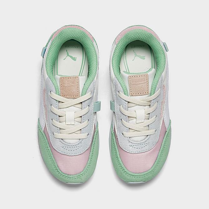 Back view of Girls' Toddler Puma x Animal Crossing: New Horizons Future Rider Casual Shoes in Bok Choy/Puma White Click to zoom