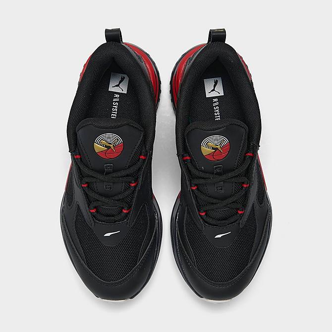 Back view of Little Kids' Puma RS-Fast Casual Shoes in Black/Red Click to zoom