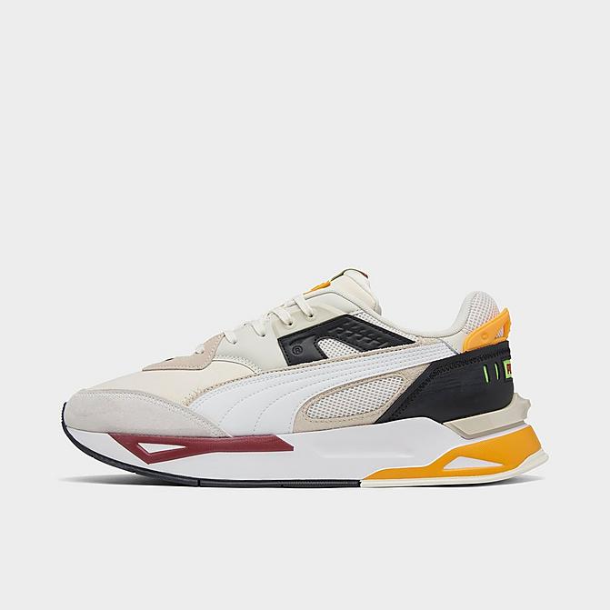 Right view of Men's Puma Mirage Sport Remix Casual Shoes in White/Cream/Dark Red/Bright Yellow Click to zoom
