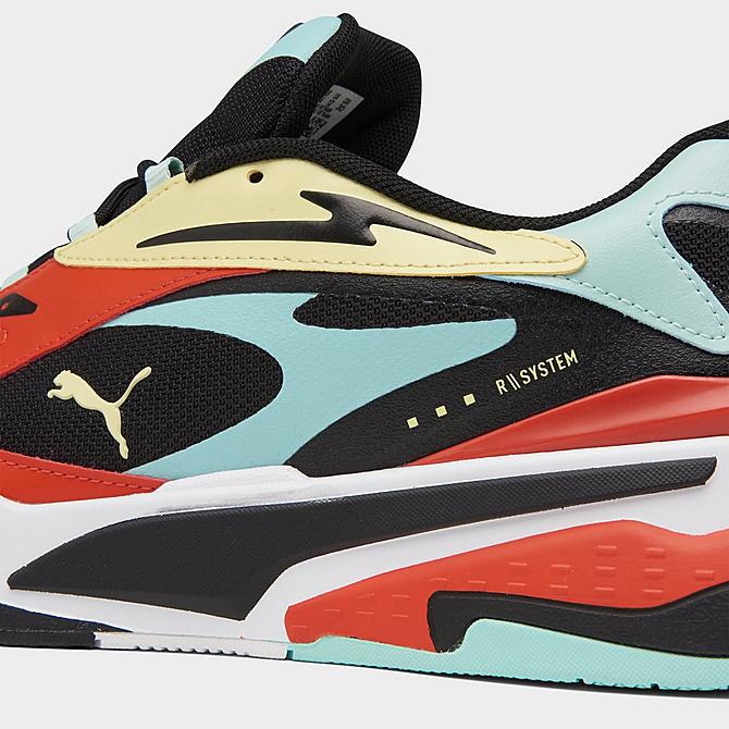 Front view of Men's Puma RS-Fast Franchise Casual Shoes in Puma Black/Eggshell Blue/Yellow Pear/Grenadine Click to zoom