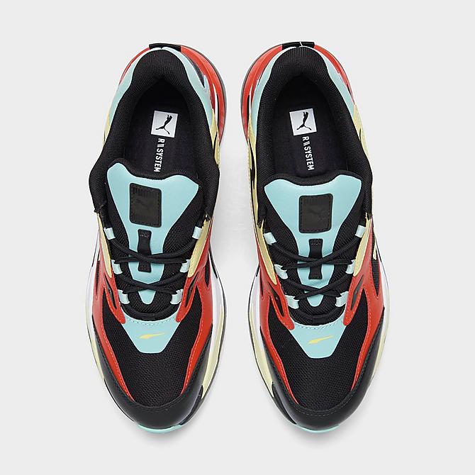 Back view of Men's Puma RS-Fast Franchise Casual Shoes in Puma Black/Eggshell Blue/Yellow Pear/Grenadine Click to zoom