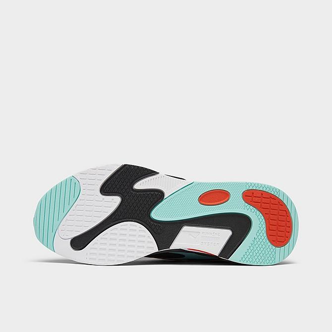 Bottom view of Men's Puma RS-Fast Franchise Casual Shoes in Puma Black/Eggshell Blue/Yellow Pear/Grenadine Click to zoom