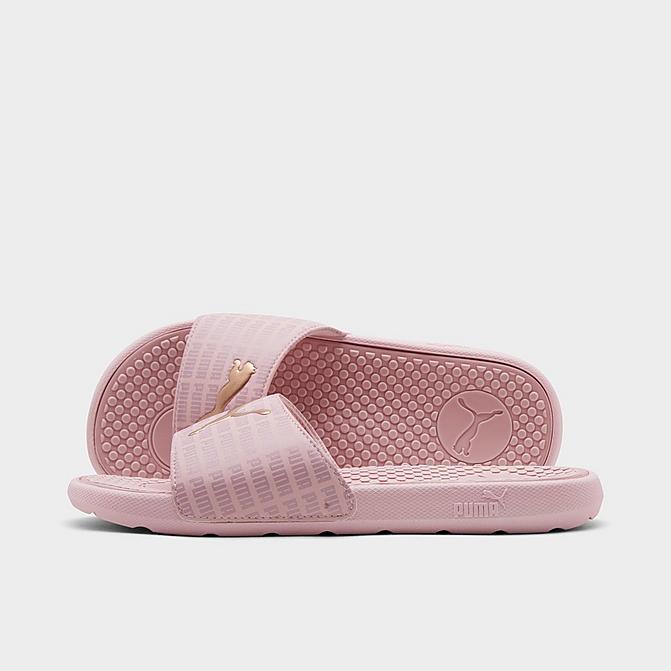 Right view of Women's Puma Cool Cat Echo Slide Sandals in Lotus/Rose Gold Click to zoom