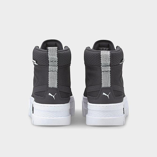 Left view of Women's Puma Mayze Mid Safari Casual Shoes in Ebony/White Click to zoom