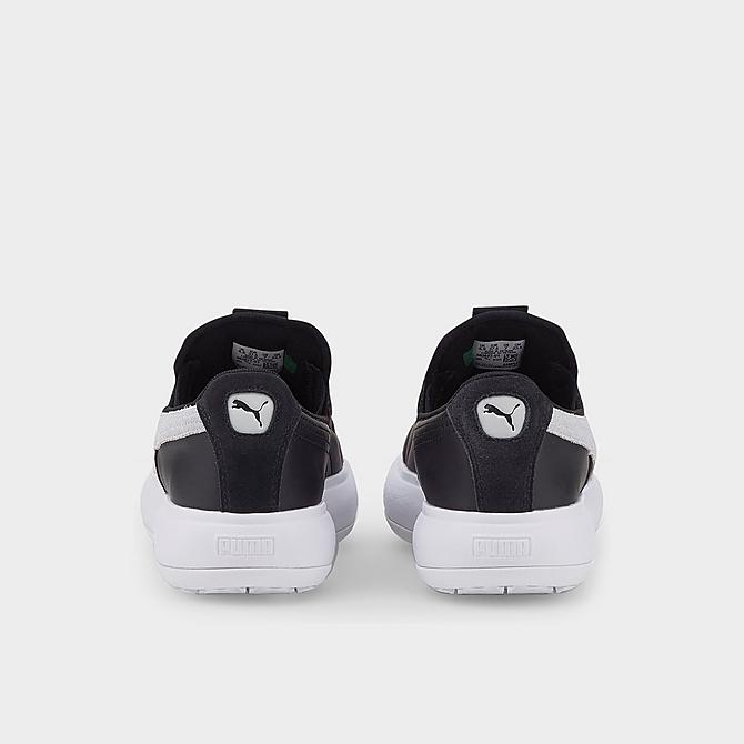 Left view of Women's Puma Suede Mayu Slip-On Casual Shoes in Puma Black/Puma White/Harbor Mist Click to zoom