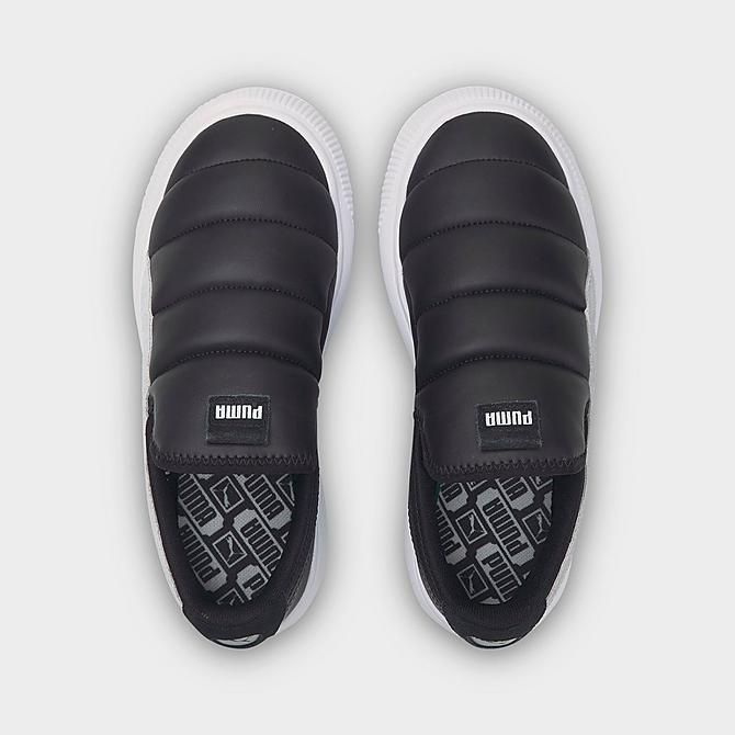 Back view of Women's Puma Suede Mayu Slip-On Casual Shoes in Puma Black/Puma White/Harbor Mist Click to zoom