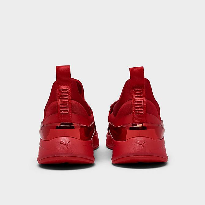 Left view of Women's Puma Muse X5 Metallic Casual Shoes in High Risk Red/High Risk Red Click to zoom