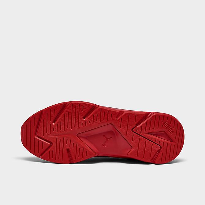 Bottom view of Women's Puma Muse X5 Metallic Casual Shoes in High Risk Red/High Risk Red Click to zoom