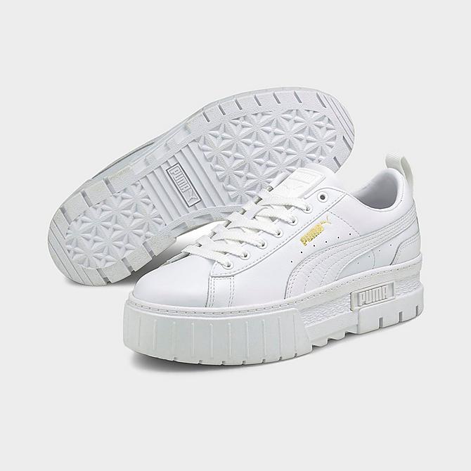 Three Quarter view of Women's Puma Mayze Casual Shoes in Puma White Click to zoom