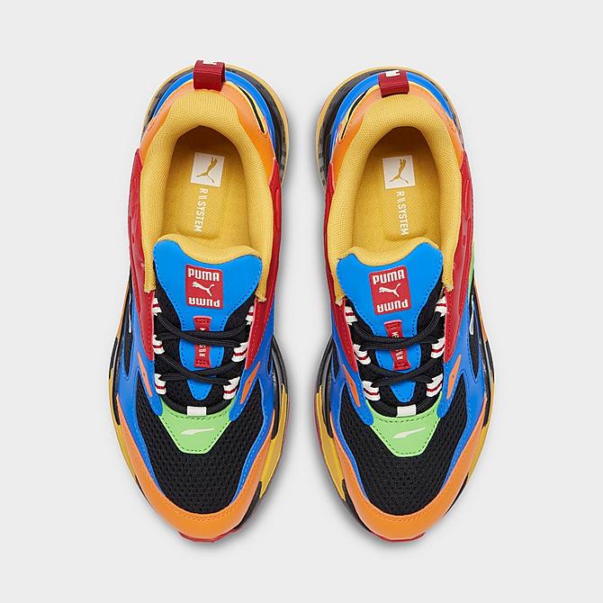 Back view of Big Kids' Puma RS-Fast Candy Casual Shoes in Orange/Blue/Black/Yellow/Red Click to zoom