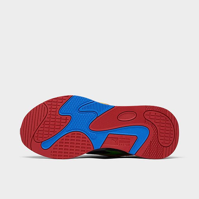 Bottom view of Big Kids' Puma RS-Fast Candy Casual Shoes in Orange/Blue/Black/Yellow/Red Click to zoom