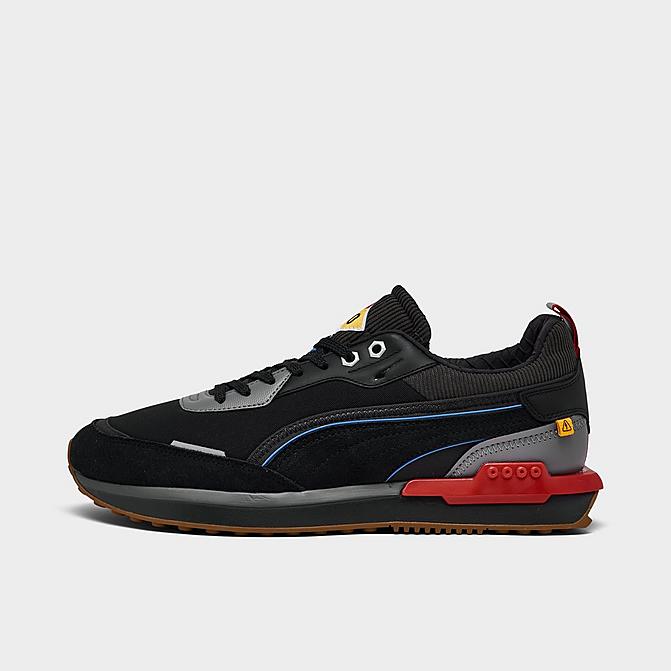Right view of Men's Puma City Rider Street By Nature Casual Shoes in Black/Phantom/Black/Castlerock/Red Click to zoom