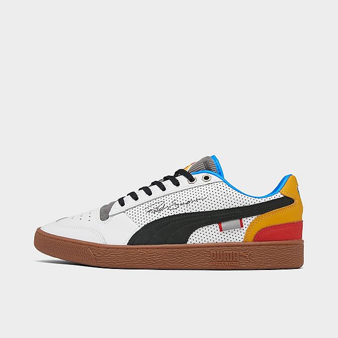 Right view of Men's Puma Ralph Sampson 70 Low Street By Nature Casual Shoes in Puma White/Puma Black/Red/Yellow/Blue/Grey Click to zoom
