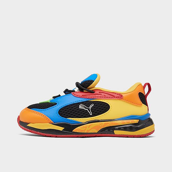 Right view of Kids' Toddler Puma RS-Fast Candy Casual Shoes in Orange/Blue/Black/Yellow/Red Click to zoom
