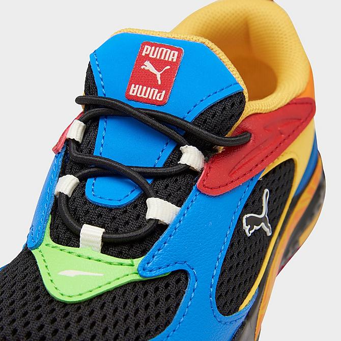 Front view of Kids' Toddler Puma RS-Fast Candy Casual Shoes in Orange/Blue/Black/Yellow/Red Click to zoom