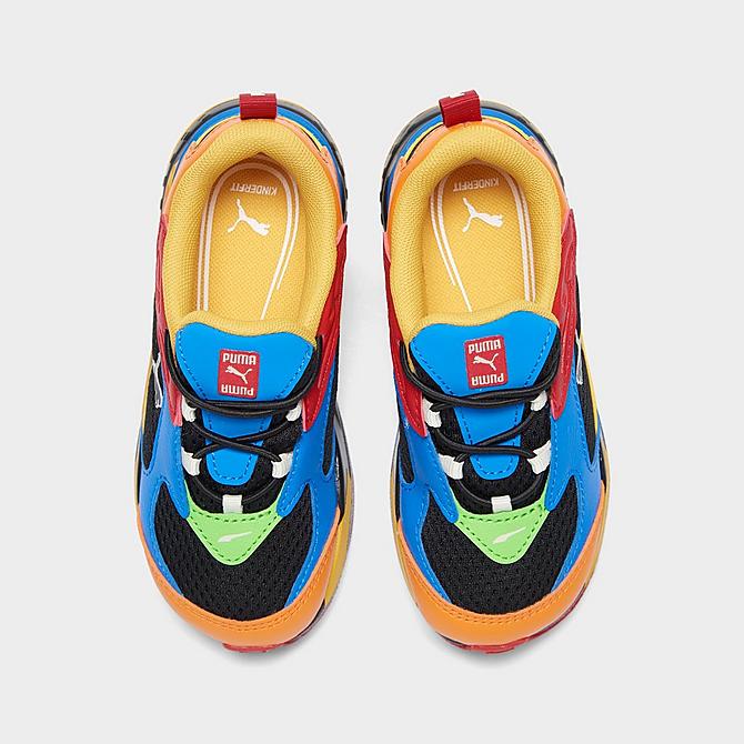 Back view of Kids' Toddler Puma RS-Fast Candy Casual Shoes in Orange/Blue/Black/Yellow/Red Click to zoom