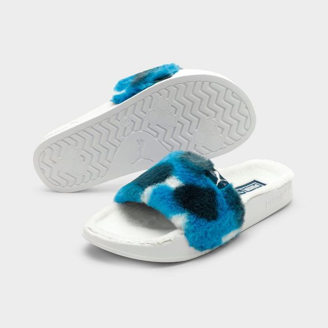 Women s Puma Leadcat 2.0 Fluff Tie Dye Slide Sandals Finish Line