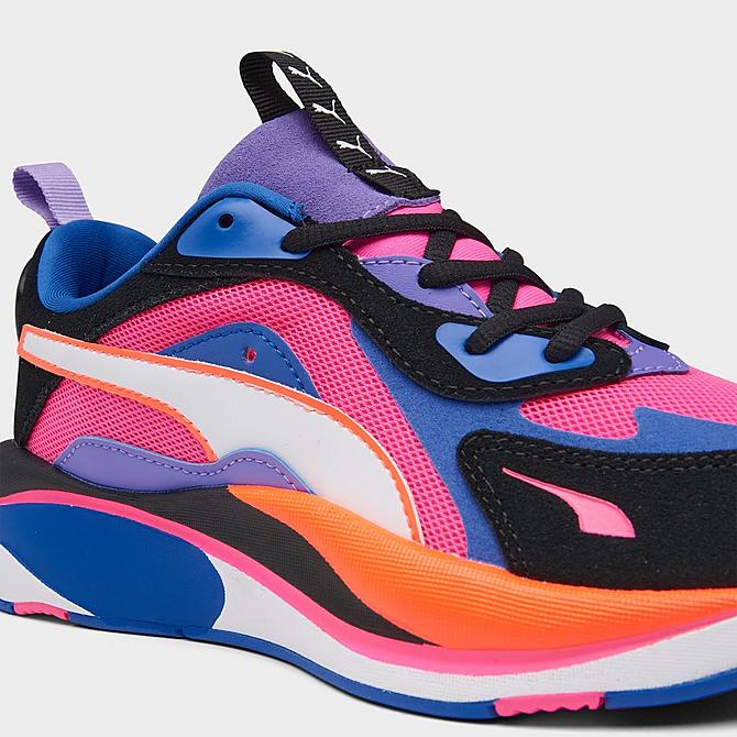 Front view of Women's Puma RS-Curve Casual Shoes in Fluorescent Pink/Puma Black/Puma White Click to zoom