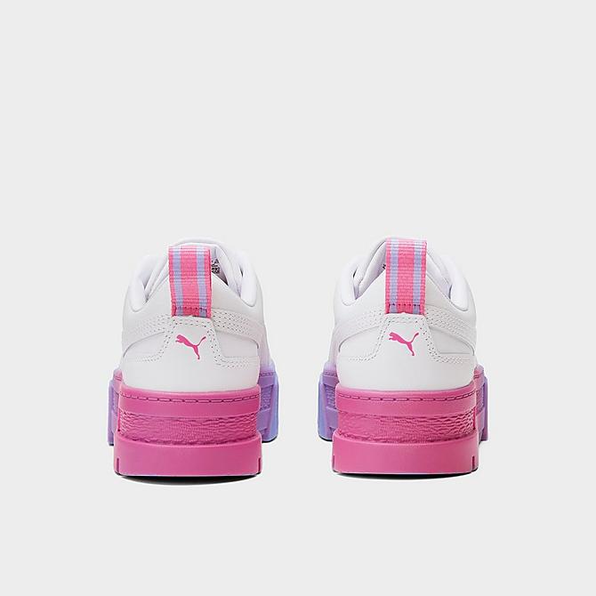 Left view of Women's Puma Mayze Fade Casual Shoes in Puma White/Luminous Pink/Electro Purple Click to zoom