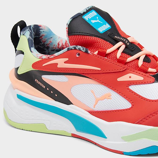 Front view of Women's Puma RS-Fast HF Casual Shoes in Puma White/Firelight/Puma Black Click to zoom
