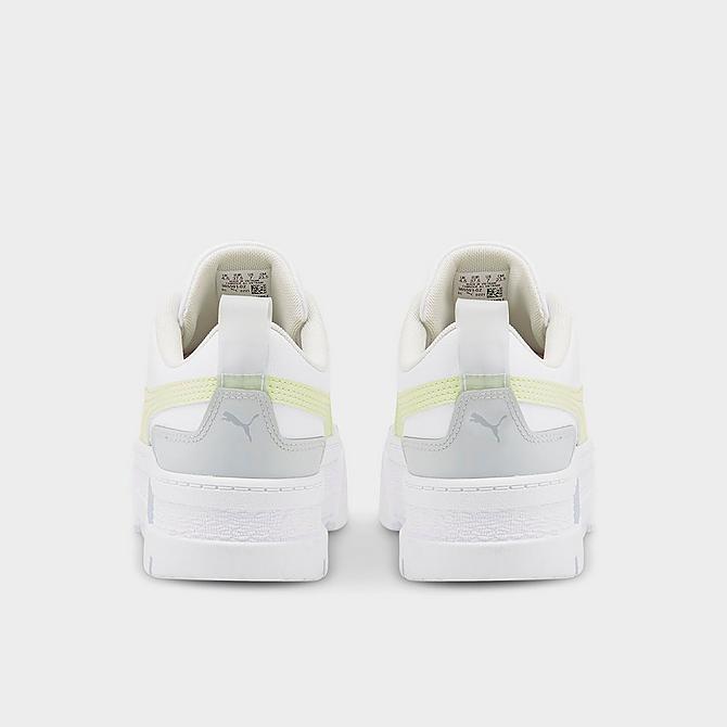 Left view of Women's Puma Mayze Leather Pop Casual Shoes in Puma White/Arctic Ice Click to zoom