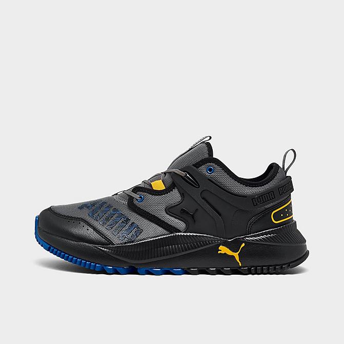 Right view of Men's Puma Pacer Future Trail Casual Shoes in Black/Grey/Blue/Yellow Click to zoom