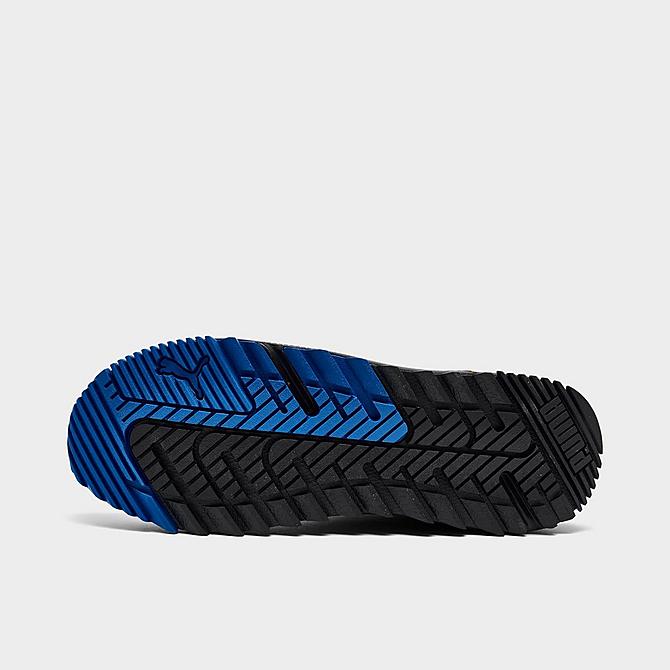 Bottom view of Men's Puma Pacer Future Trail Casual Shoes in Black/Grey/Blue/Yellow Click to zoom