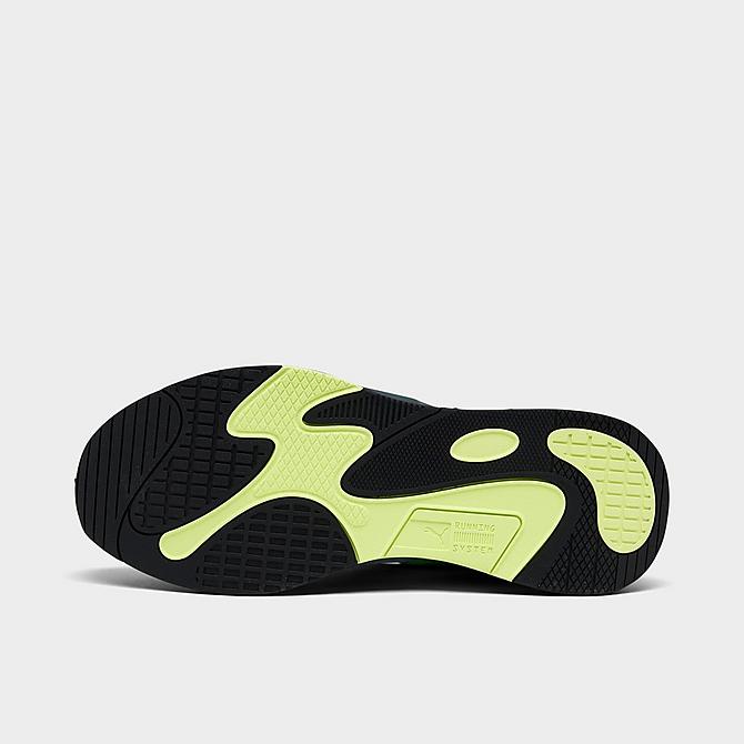 Bottom view of Men's Puma RS-Fast LS Casual Shoes in Puma Black/Blue/Electric Green Click to zoom