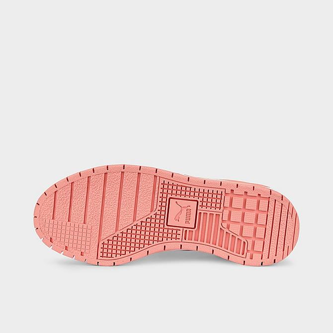 Bottom view of Women's Puma Cali Dream Tweak Dissimilar Platform Casual Shoes in Puma White/Carnation Pink Click to zoom