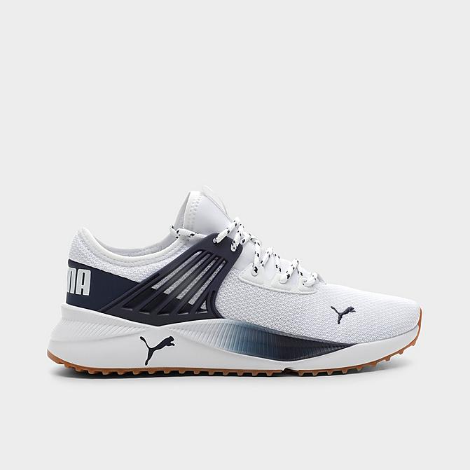 Right view of Men's Puma Pacer Future Alumni Running Shoes in White/Dark Grey Click to zoom