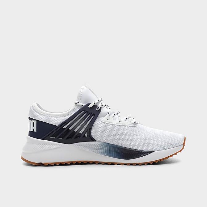 Front view of Men's Puma Pacer Future Alumni Running Shoes in White/Dark Grey Click to zoom