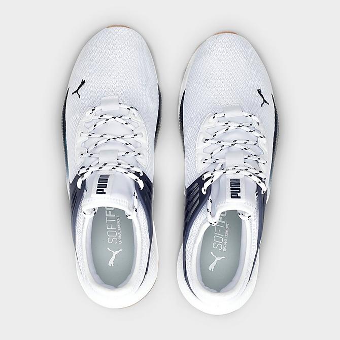 Back view of Men's Puma Pacer Future Alumni Running Shoes in White/Dark Grey Click to zoom