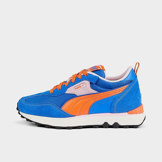 Right view of Women's Puma Rider FV Vintage Casual Shoes in Bluemazing/Dragon Fire Click to zoom