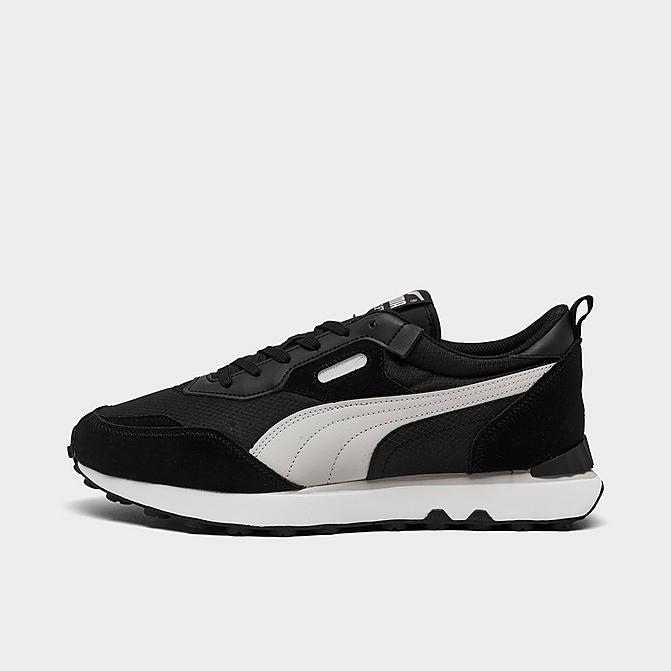 Right view of Men's Puma Rider Future Vintage Casual Shoes in Black/White Click to zoom