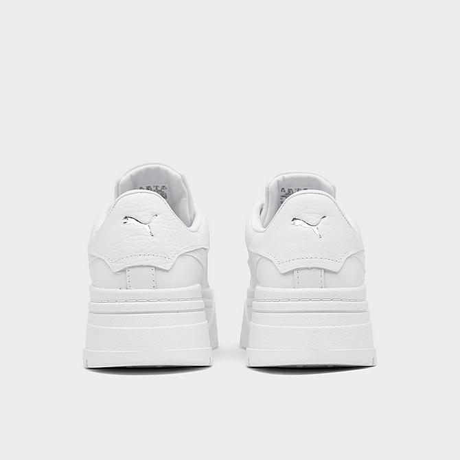 Left view of Women's Puma Mayze Stacked Edgy Platform Casual Shoes in Puma White/Puma White Click to zoom