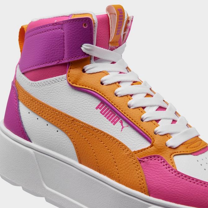 Puma pink shop and orange shoes