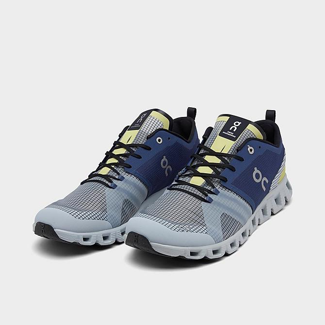 Three Quarter view of Men's On Cloud X Shift Running Shoes in Denim/White Click to zoom