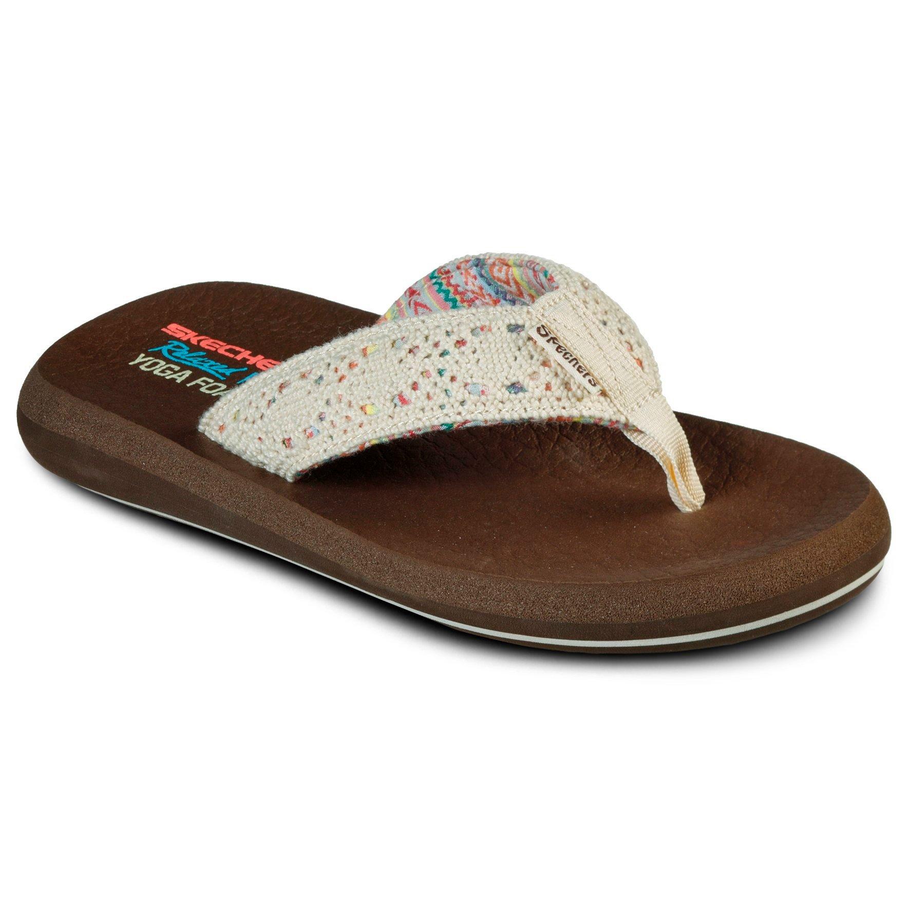 skechers asana flip flops