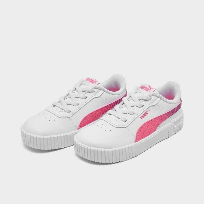 Puma carina pink sales and white