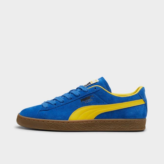 Blue and yellow puma shoes on sale