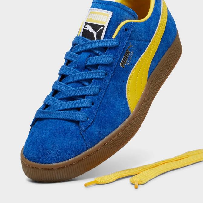 Puma suede blue and yellow hotsell